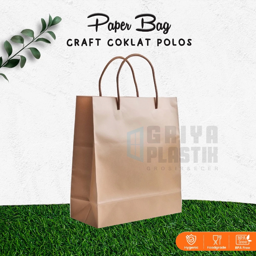 

Paper Bag Tebal Kuat / Tas Kraft Cokelat / Tas Kertas / Tas Belanja