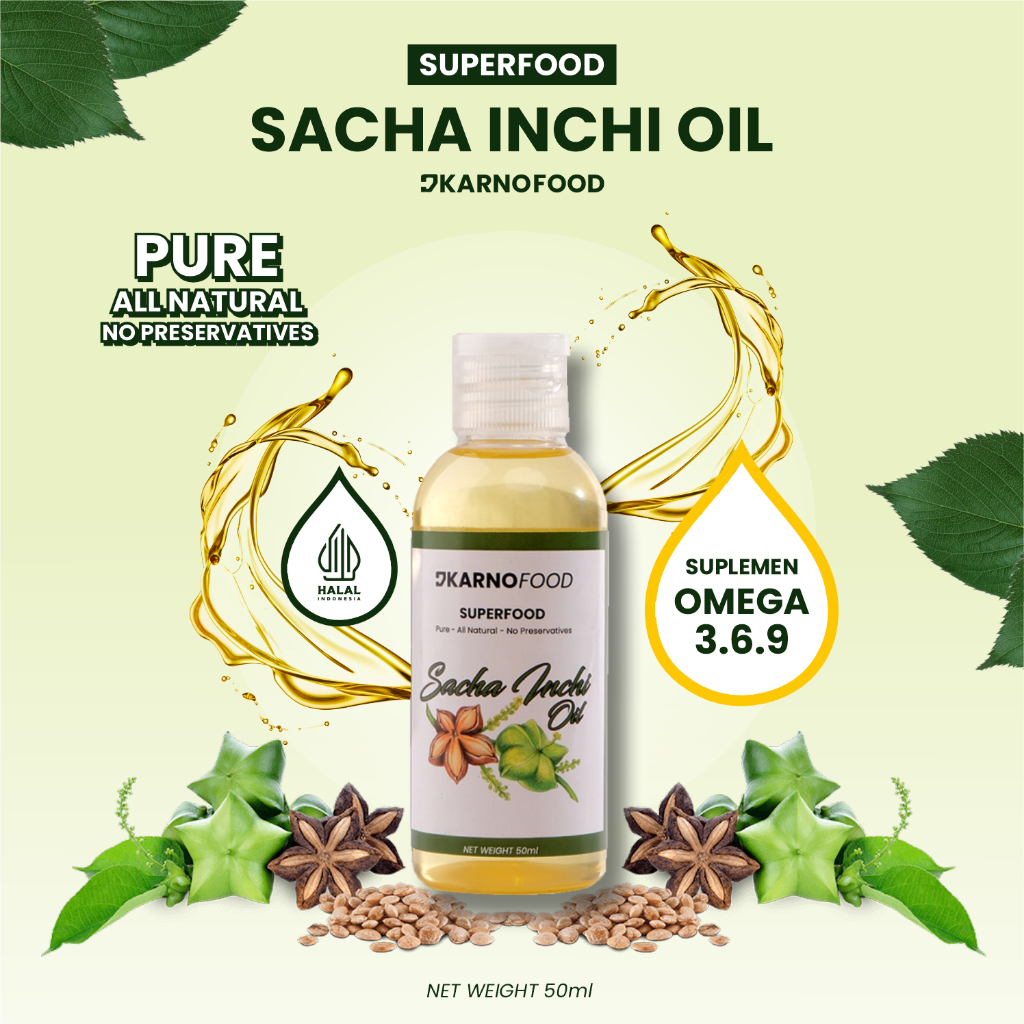 

Minyak Sacha Inchi Oil (50ml) Menurunkan Kolesterol Jahat (LDL) & Menjaga Kesehatan Jantung, diabetes