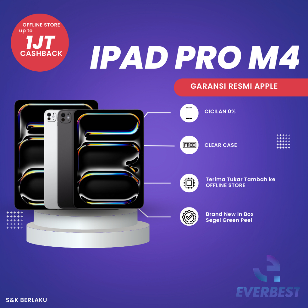 IPAD PRO M4 (256GB, 512GB, 1TB, 2TB)
