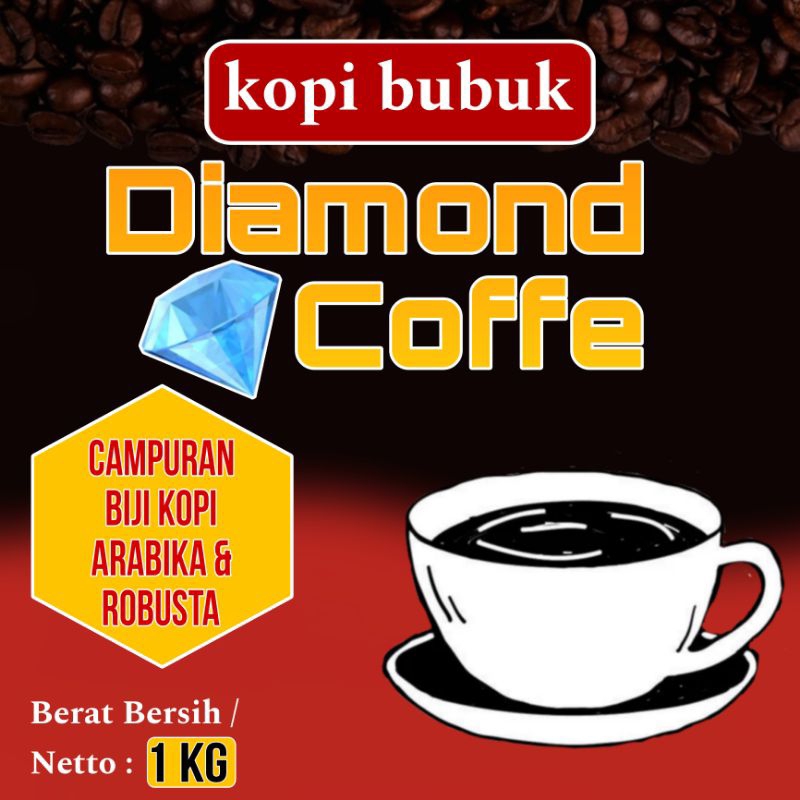

Kopi Bubuk Lokal Diamond Coffe Ukuran 1Kg
