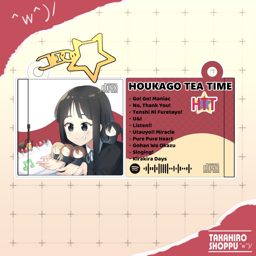 Gantungan Kunci CD Keychains K-ON album cover Fan Made
