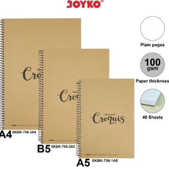 

Ready Hari Ini BUKU GAMBAR SKETSA JOYKO SKBK761A5 KRAFT SKETCH BOOK SKETCHBOOK UKURAN A5 POLOS ANAK TEBAL MURAH