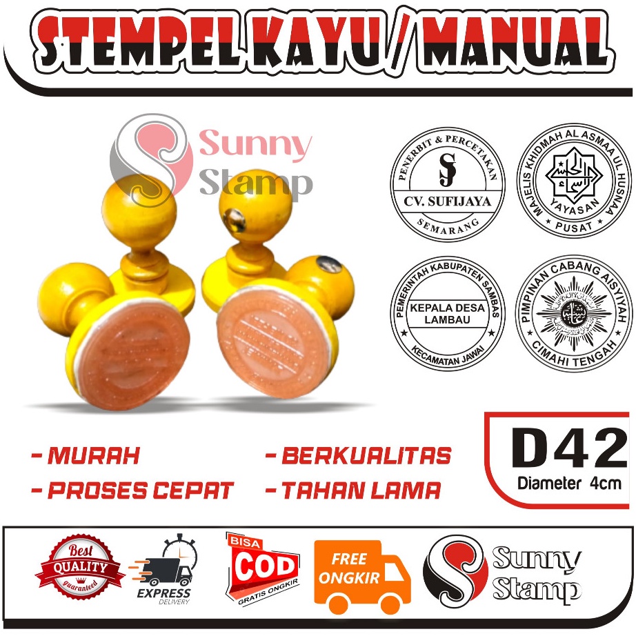 

READY STOCK Cetak Stempel Manual Runaflek Nylo Gagang Kayu