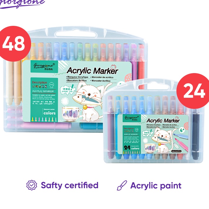 

PROMO TERGILA Giorgione Acrylic Marker Set Spidol Akrilik Macarons 12243648 Warnas GAMMK