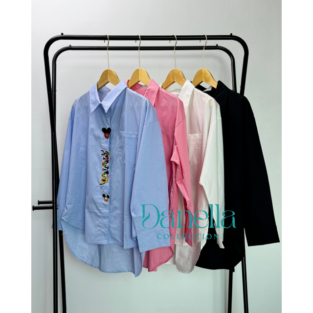 Disney Oversized Shirt | Atasan Wanita - Kemeja Wanita - Kemeja Oversize