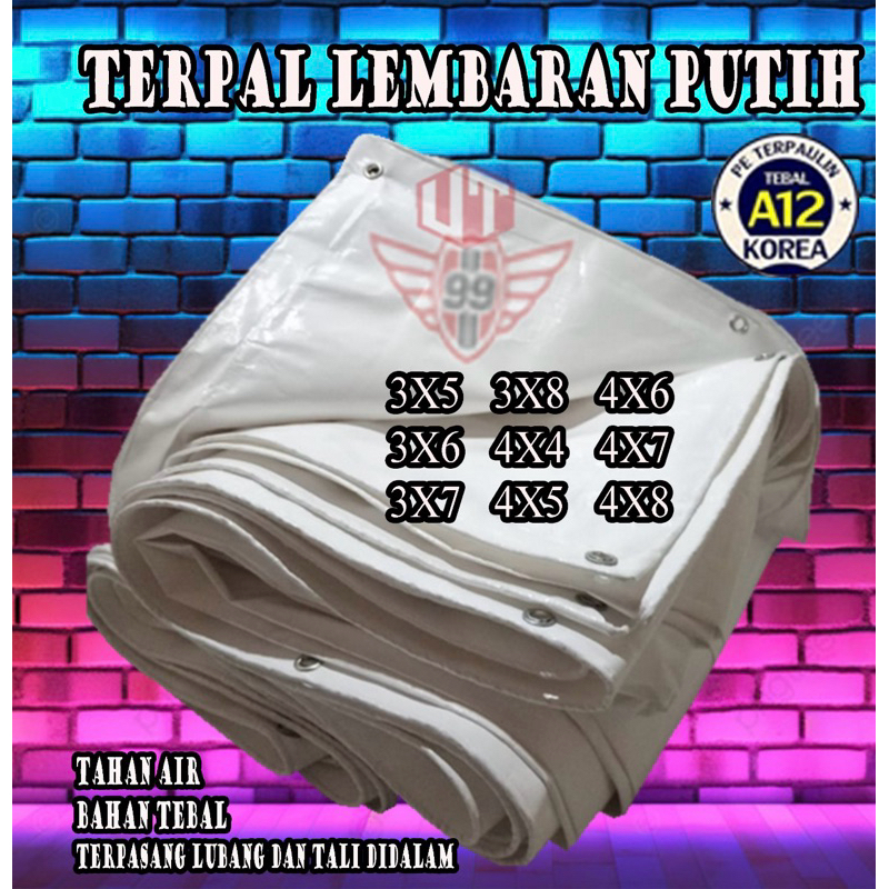 Terpal A12 korea putih tebal terpal 4x6 4x7