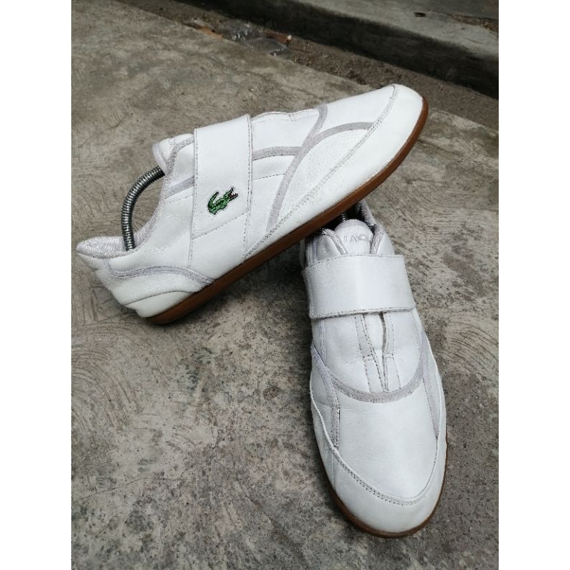 sepatu Lacoste sport slip on sz 43 kulit