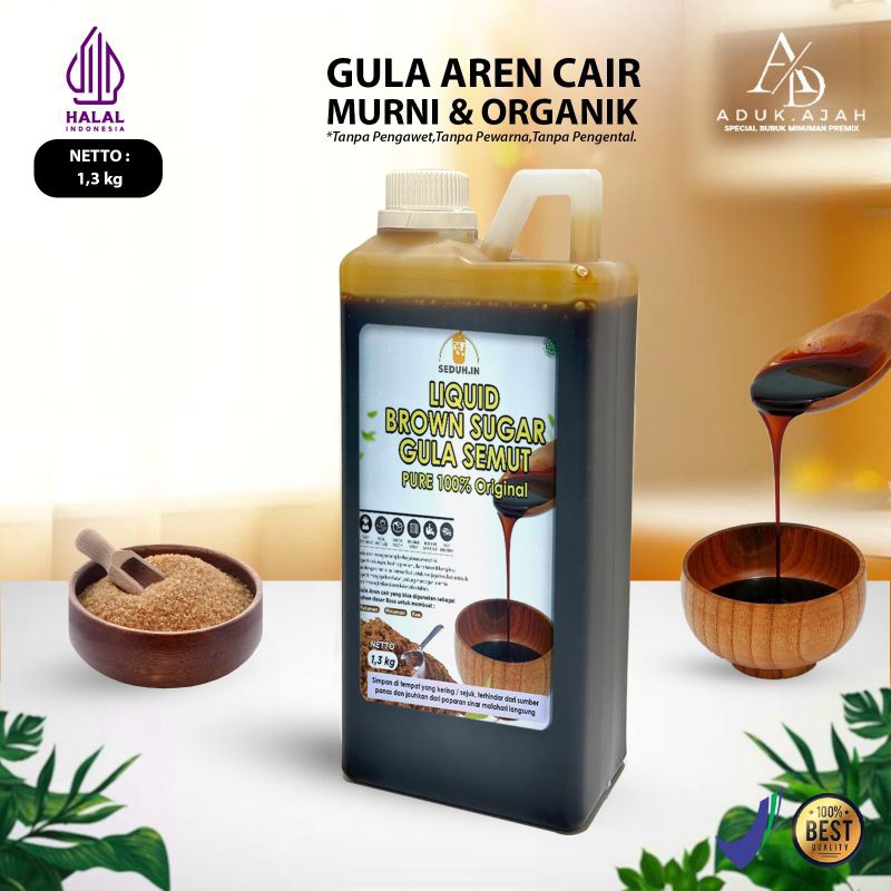 

GULA AREN CAIR - btown sugar 1.3 KG PREMIUM - ADUK AJAH