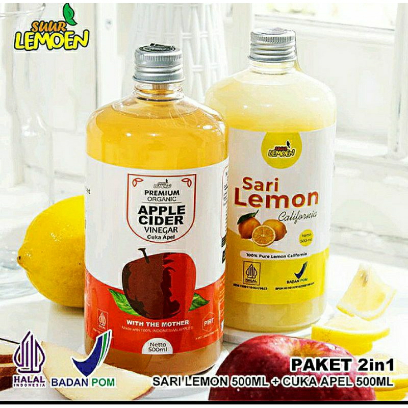 

CUKA APEL + SARI LEMON PAKET DIET 500ML+ 500ml