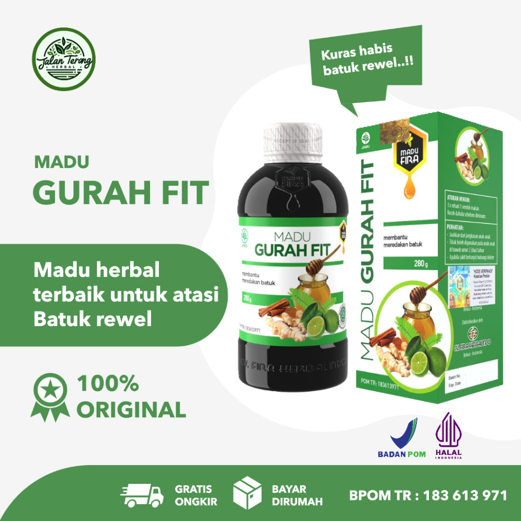 

MADU GURAH FIT 280gr - Bantu Atasi Batuk Membandel