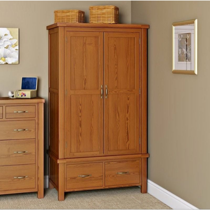 lemari jati minimalis lemari pakaian pintu dua