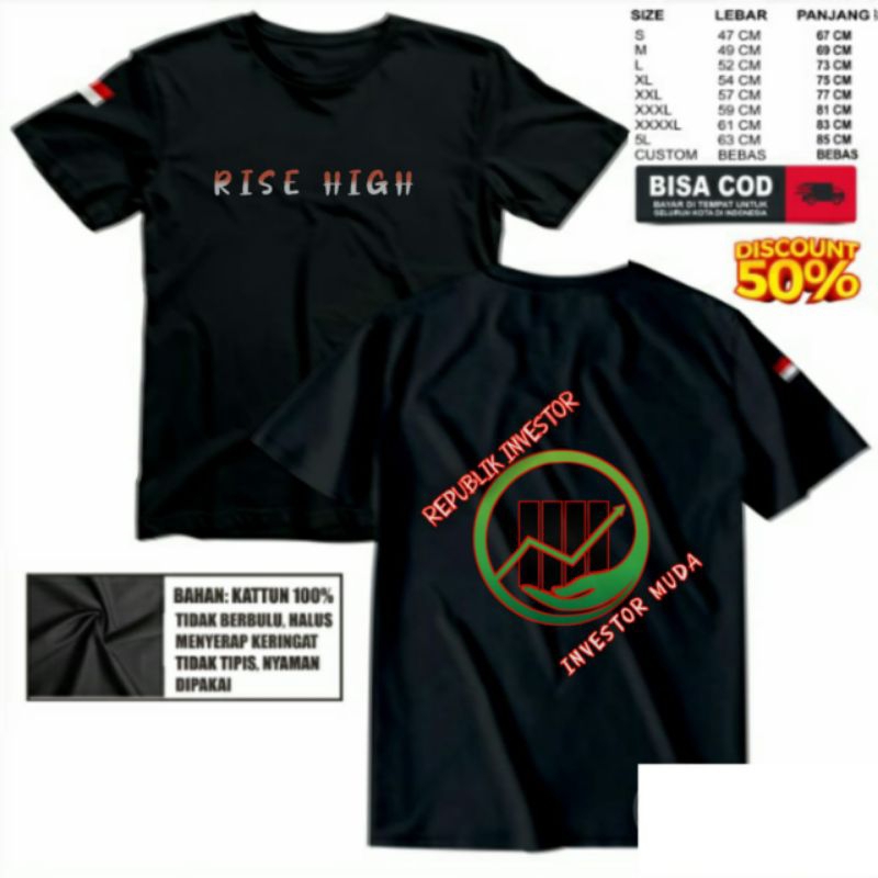 KAOS INVESTOR MUDA BAJU INVESTOR BAHAN BERKUALITAS