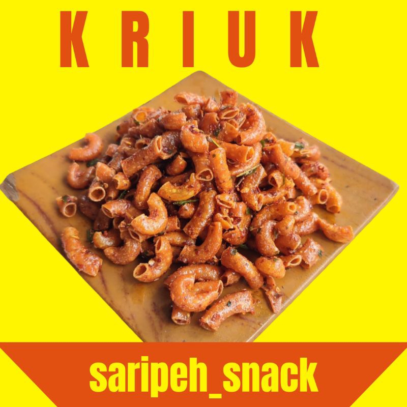 

MAKARONI KRIUK 1 KG ORIGINAL PEDAS PLUS DAUN JERUK kriuk saripeh snack Snack viral