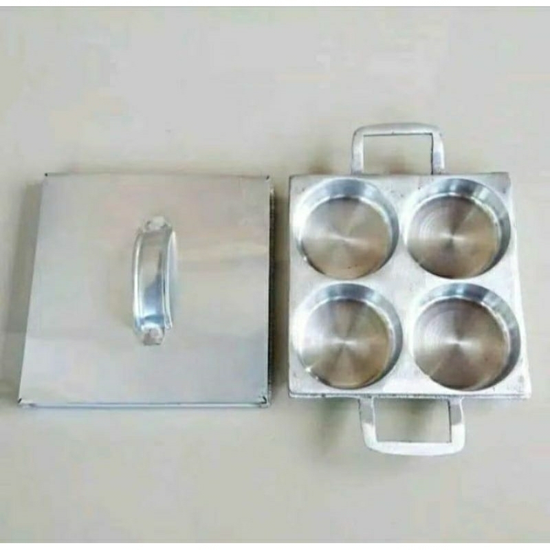 cetakan martabak mini 4 lubang cetakan wingko cetakan lumpur + tutup Kue