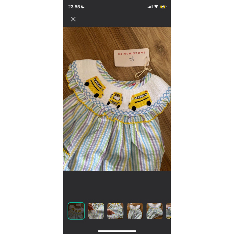 SmockingBird — SchoolBus Smocked Bubble 24mo