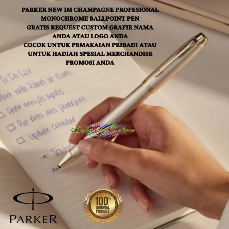 

PULPEN PARKER ORIGINAL NEW IM MONOCHROME ROLLER BALL PEN GRATIS REQUEST CUSTOM GRAFIR NAMA ANDA ATAU LOGO ANDA COCOK UNTUK PEMAKAIAN PRIBADI ATAU UNTUK HADIAH SPESIAL MERCHANDISE PROMOSI ANDA