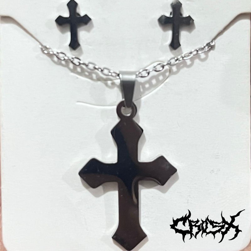 NMS3 NECKLACE / ANTING TINDIK STAR CROSS NECKLACE KALUNG BINTANG SALIB DOUBLE LAYER NECKLACE RANTAI 
