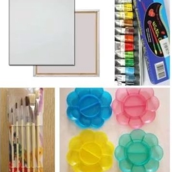 

Pusat Termurah Paket Kanvas Lukis Kanvas 4x4 Kuas Palet Cat air