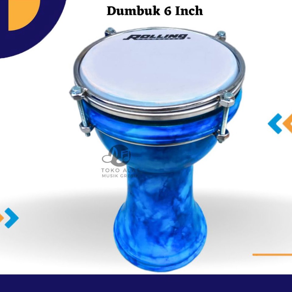 Baru Asli Alat Musik Dumbuk Pinggang Termurah Darbuka Anak Mika 6 inch Kayu Mahoni