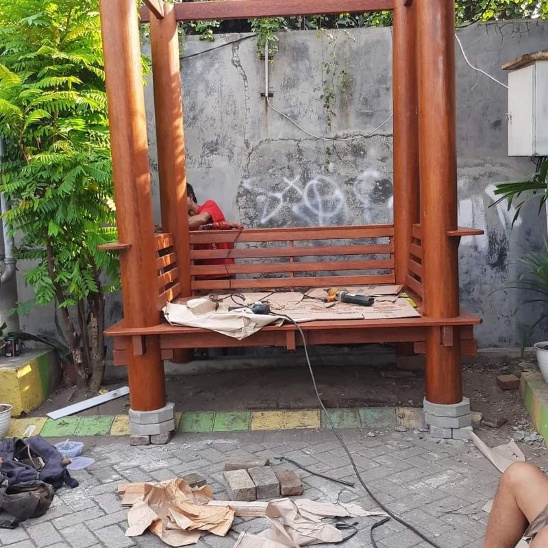 Gazebo Kayu  Glugu (Kelapa) 2x3m