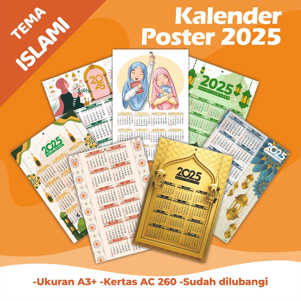 

Kalender poster ISLAMI - Kalender dinding islami 2025