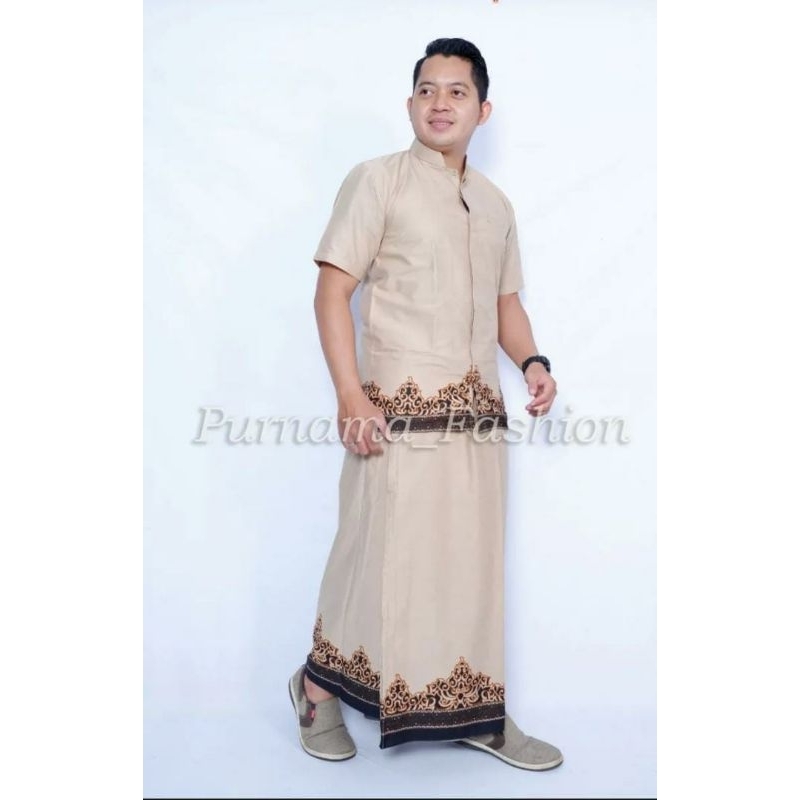 Sarung Koko batik pria dewasa lengan pendek