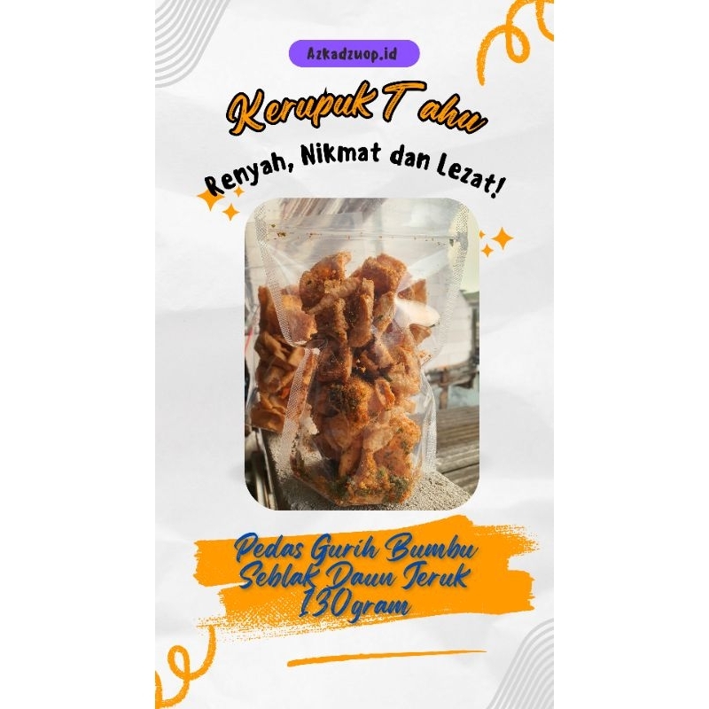 

Kerupuk Tahu Pedas Gurih (130gr)