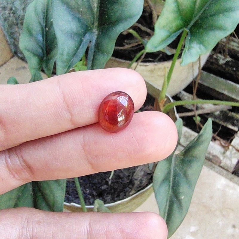 Batu Permata Natural Red Garnet Hessonite - Batu Garnet Merah Hessonit