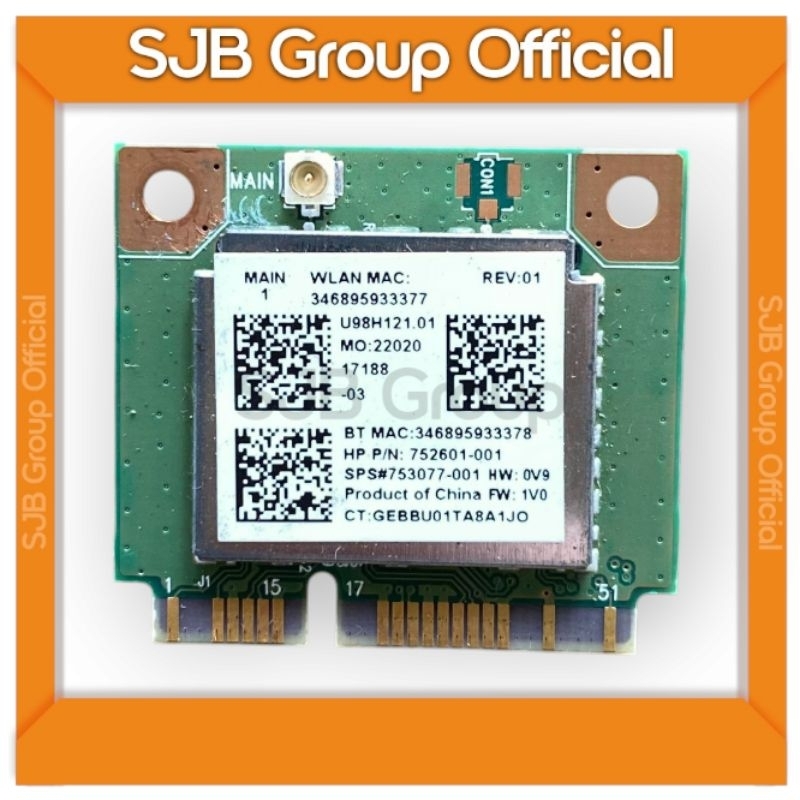 WiFi & Bluetooth Card Laptop Realtek RTL8723BE / RTL8723BE1T1R