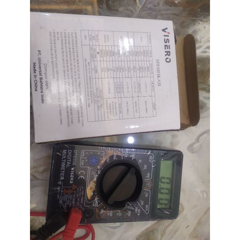 avo meter digital visero seharga 2bungkus rokok jarcok AC, DC , A, Resistor, Capasitor HFe Transisto