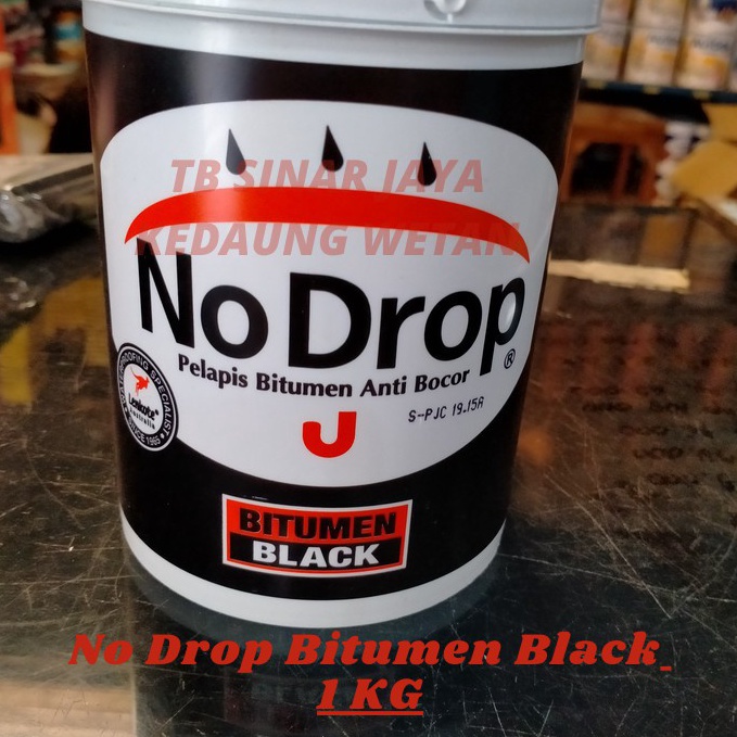 LANGSUNGKIRIM CAT PELAPIS ANTI BOCOR NO DROP BITUMEN BLACK 1KG  NODROP 1KG BITUMEN BLACK  NO DROP BI