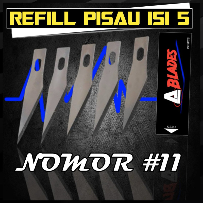 

REFILL MATA PISAU UKIR / PISAU IC ISI 5 PCS MEREK ABLADES