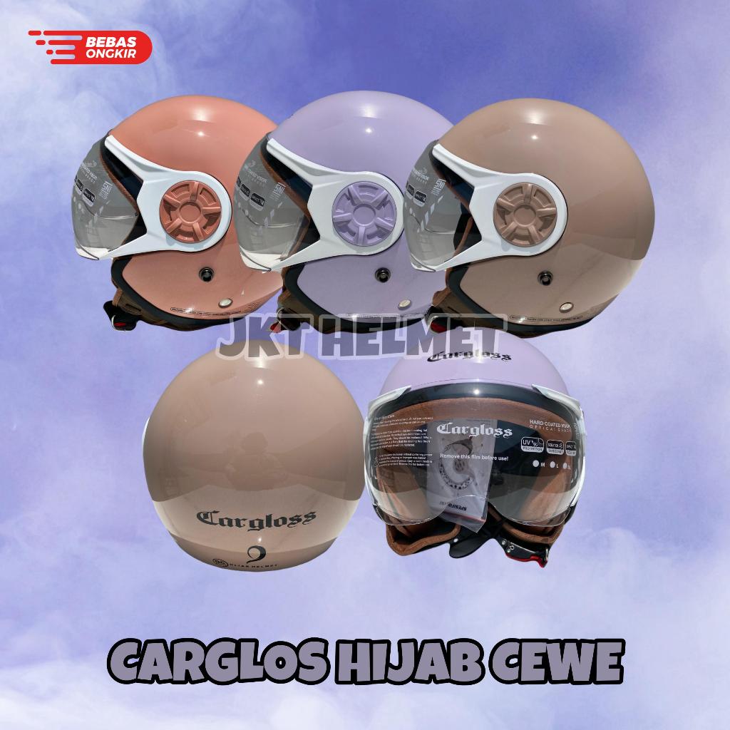 CARGLOS HIJAB HELMET SOLID UNTUK CEWE BERHIJAB