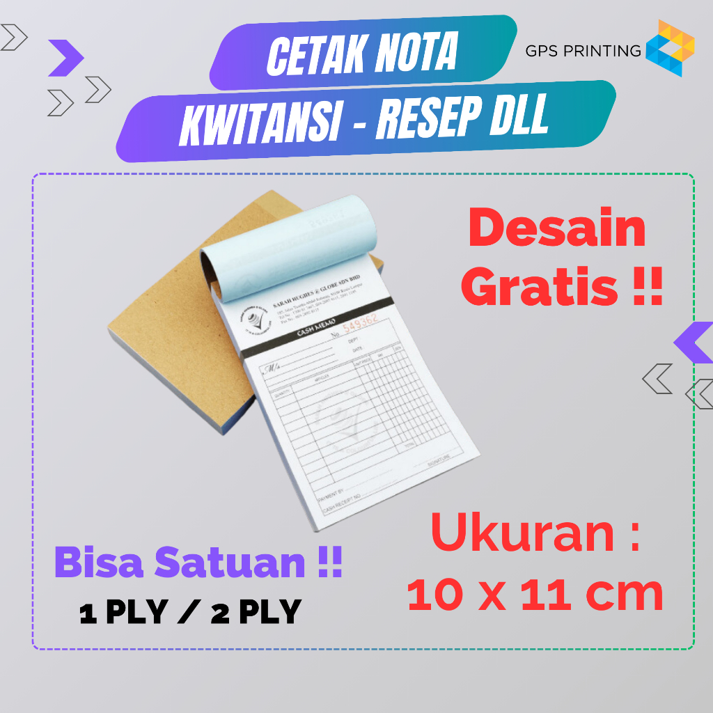 

Nota Custom nama toko sendiri | Nota laundry | Nota olshop 10 x 11 cm 1/6 F4