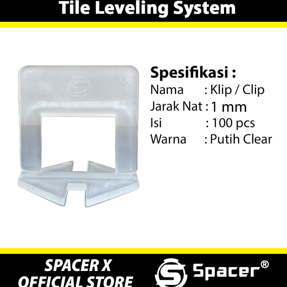 CHEKOUT 1 mm Clip Tile Leveling System Alat Perata Nat Keramik Klip Nat Keramik
