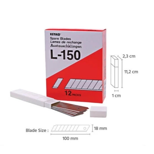 

ISI PISAU CUTTER L-150 KENKO ANTI KARAT /L150 / ISI CUTTER
