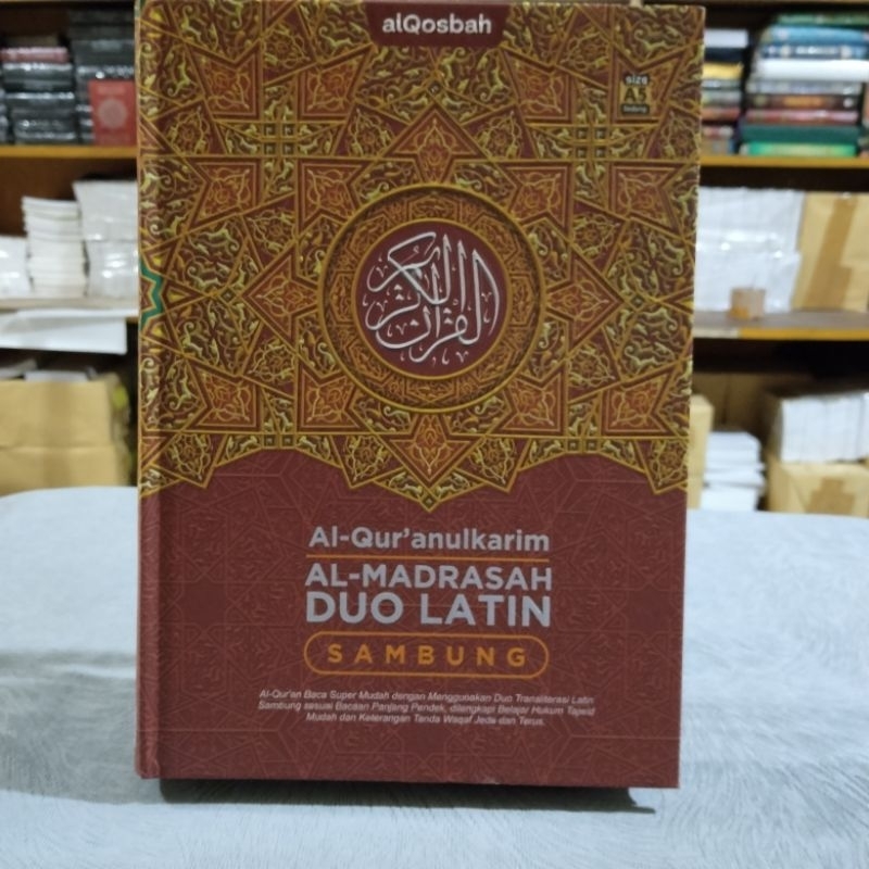 al quran terjemah duo latin, al madrasah duo latin sambung, ukuran a5