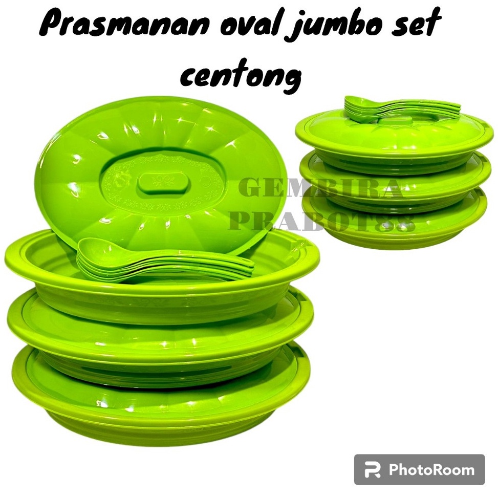 New Stock COD PRASMANAN OVAL JUMBO PLASTIK FREE CENTONG SEDANG
