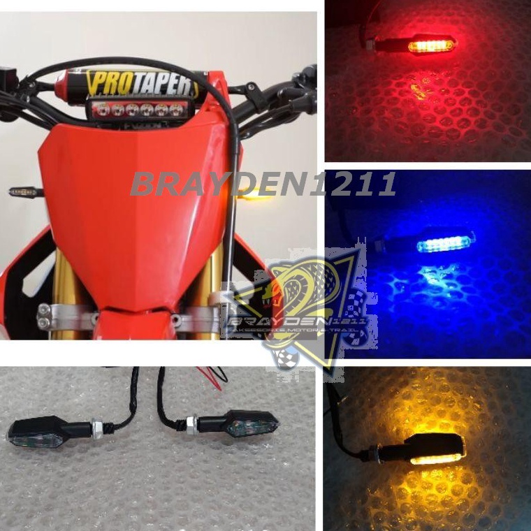 SALETERBATAS sein sen LED mini 2 sisi KLX crf wr155 vixion megapro ninja tiger