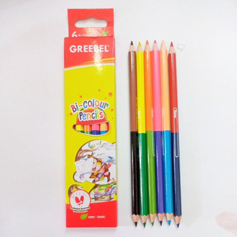 

PENSIL WARNA GREEBEL 12W PENDEK BI COLOUR 7206