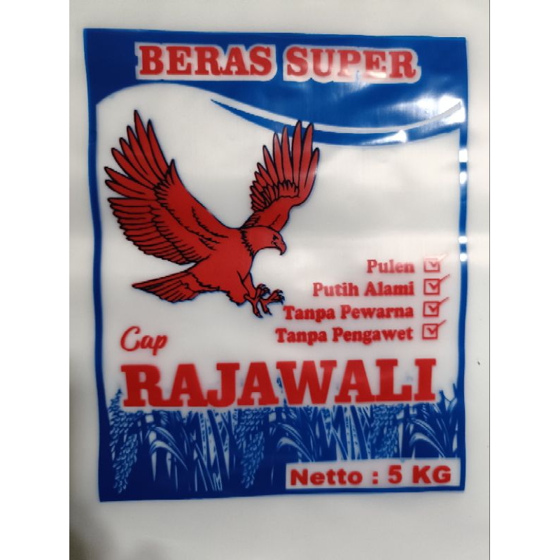 

plastik kemasan beras cap raja wali 5 kg