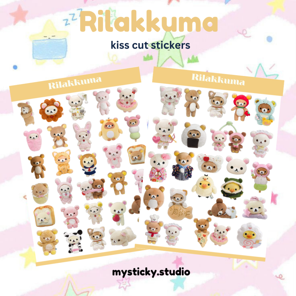 

RILAKKUMA JAPAN DECO STICKERS / DECO STIKER JAPANESE VINTAGE RETRO AESTHETIC