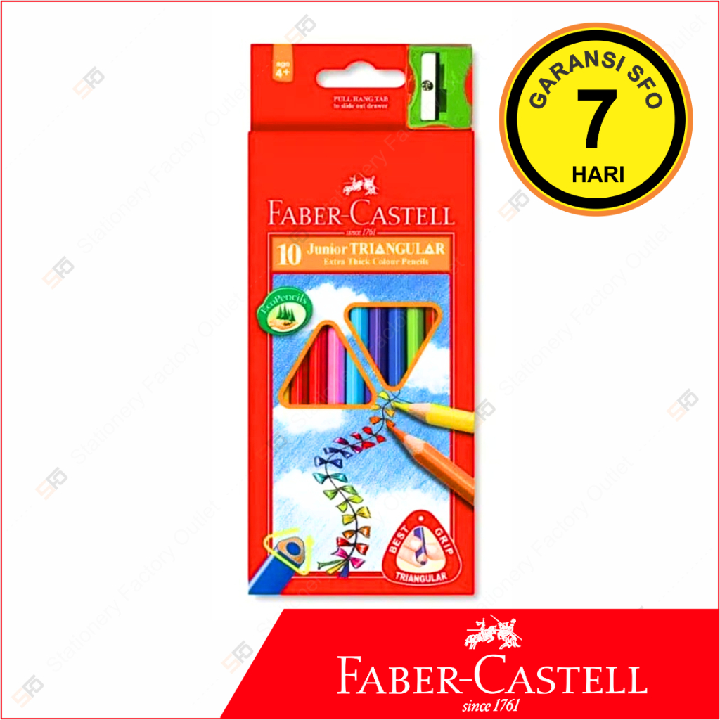 

Pensil Warna Junior Triangular Faber Castell isi 10 - SFO Semarang Official