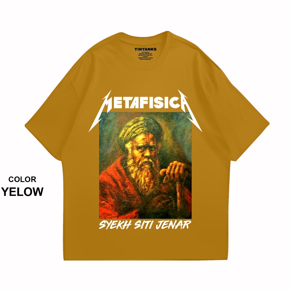 Yinyanks T-Shirt metafisika seh siti jenar kaos hitam pria wanita unisex