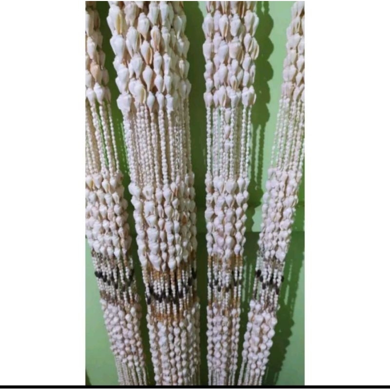 Tirai Kerang / Gorden Kerang / Tirai Jendela (isi 10 helai) panjang 180cm