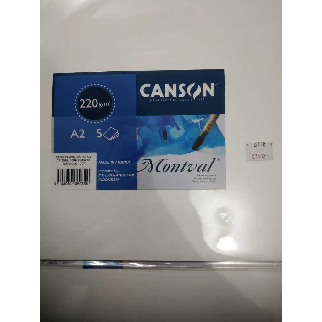 

Canson Watercolor Paper A2 isi 5 lembar 220 gr