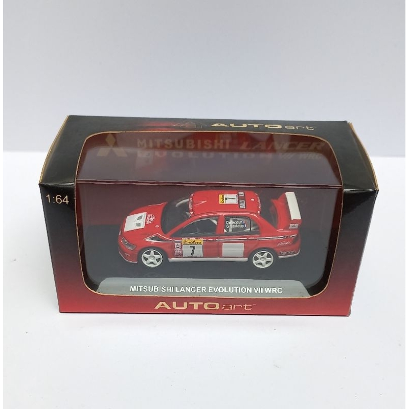 autoart auto art mitsubishi lancer evolution vii wrc 1/64 diecast (t)