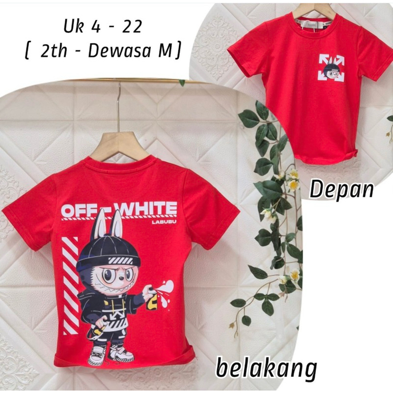 Kaos T-Shirt Off white x Labubu import premium