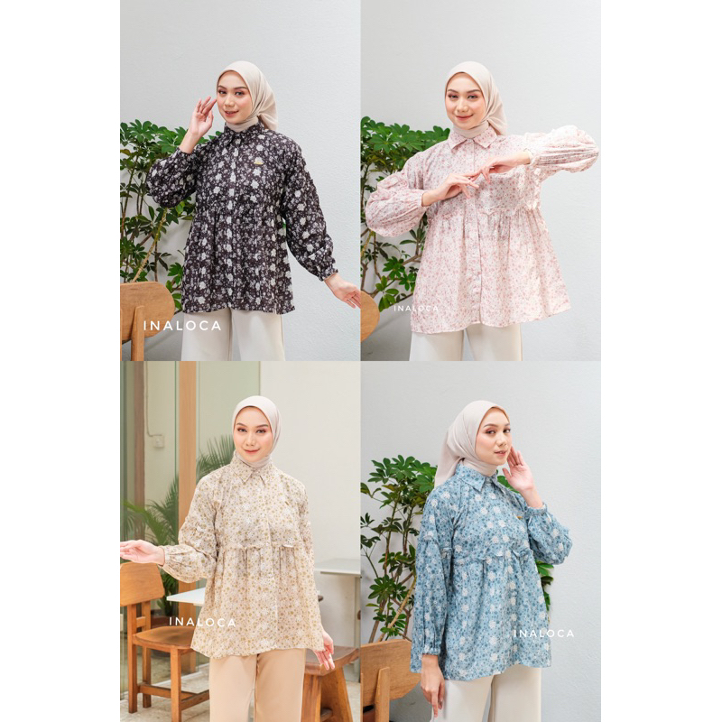 Flame / Adelin Tunic - Baju Tunik wanita katbol Katun bordir bisa jumbo