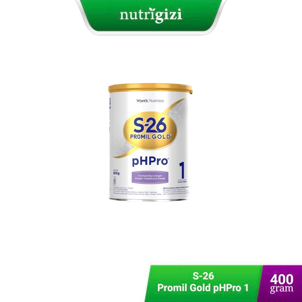 Nutrigizi | Wyeth S-26 Promil Gold pHPro 1 (0-6 bulan) 400 gram Susu Alergi Bayi Premium